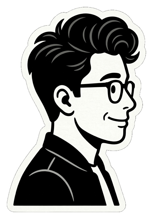 Side-profile illustration of Ikram Azizi